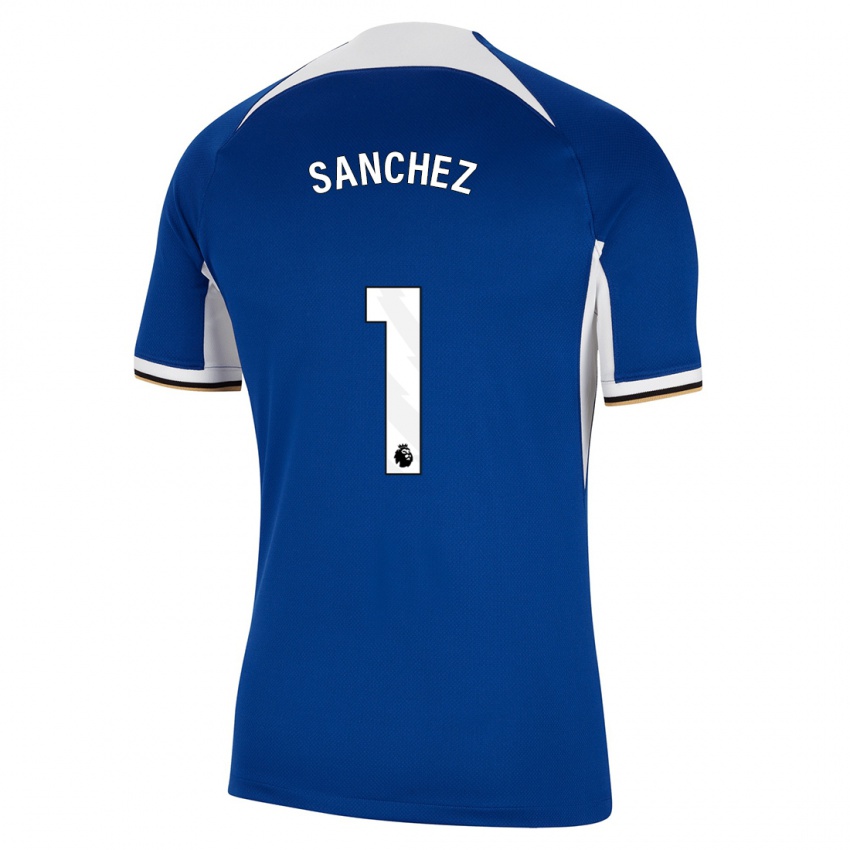 Kinder Robert Sánchez #1 Blau Heimtrikot Trikot 2023/24 T-Shirt