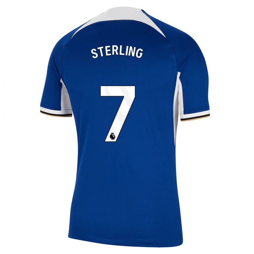 Kinder Raheem Sterling #7 Blau Heimtrikot Trikot 2023/24 T-Shirt
