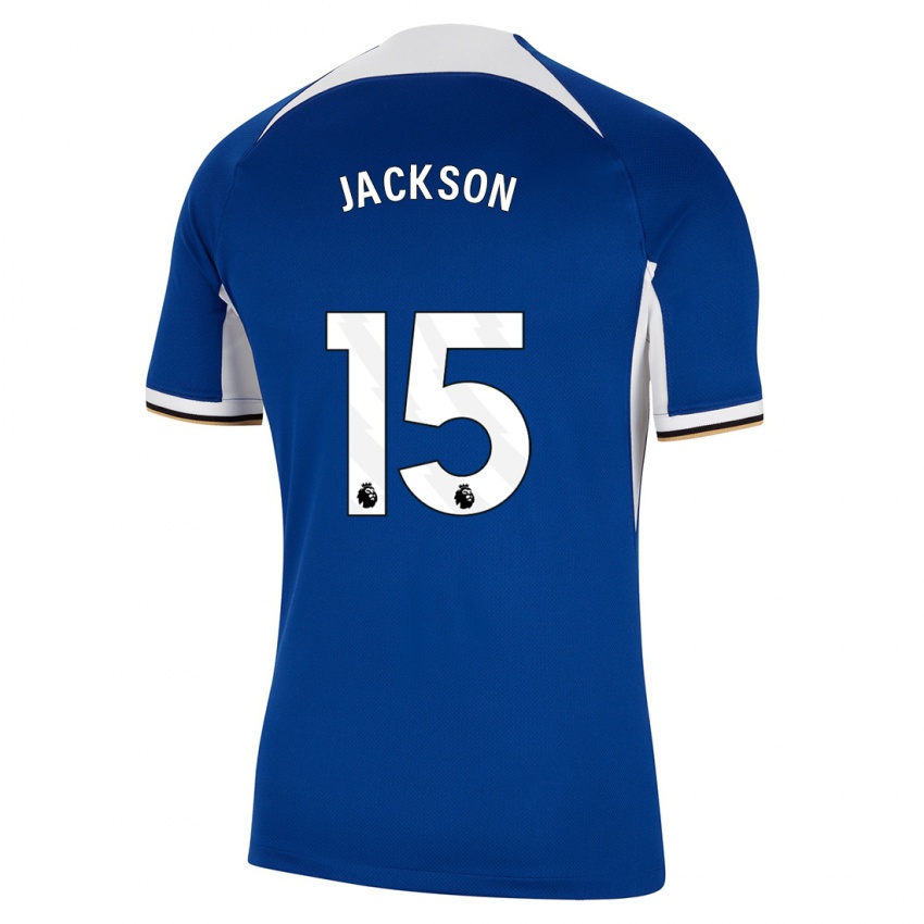 Kinder Nicolas Jackson #15 Blau Heimtrikot Trikot 2023/24 T-Shirt