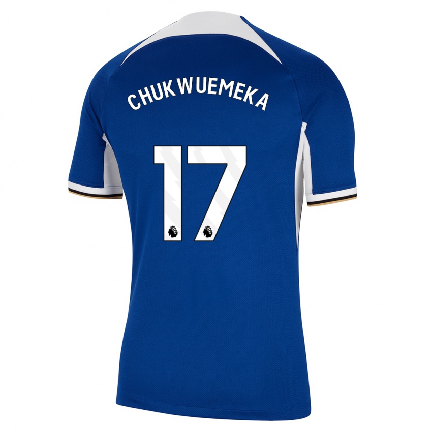 Kinder Carney Chukwuemeka #17 Blau Heimtrikot Trikot 2023/24 T-Shirt