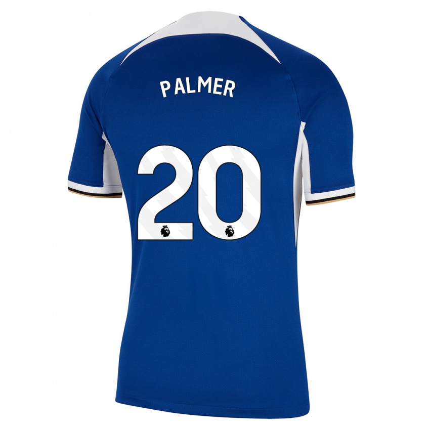 Kinder Cole Palmer #20 Blau Heimtrikot Trikot 2023/24 T-Shirt