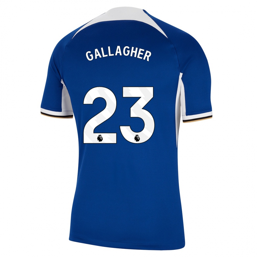 Kinder Conor Gallagher #23 Blau Heimtrikot Trikot 2023/24 T-Shirt