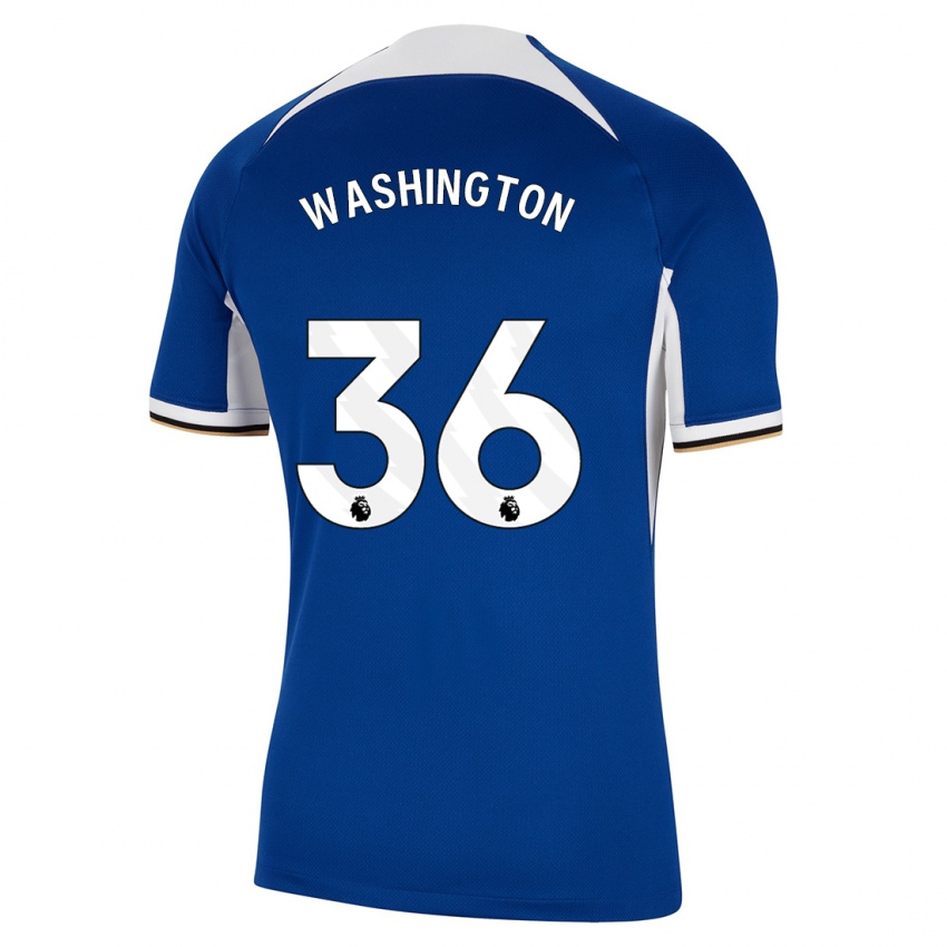 Kinder Deivid Washington #36 Blau Heimtrikot Trikot 2023/24 T-Shirt