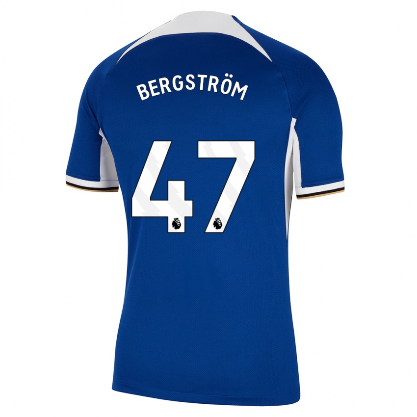 Kinder Lucas Bergström #47 Blau Heimtrikot Trikot 2023/24 T-Shirt
