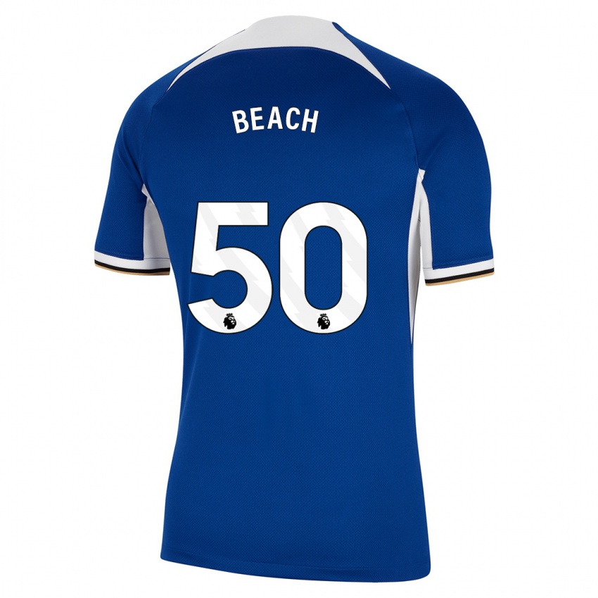 Kinder Eddie Beach #50 Blau Heimtrikot Trikot 2023/24 T-Shirt