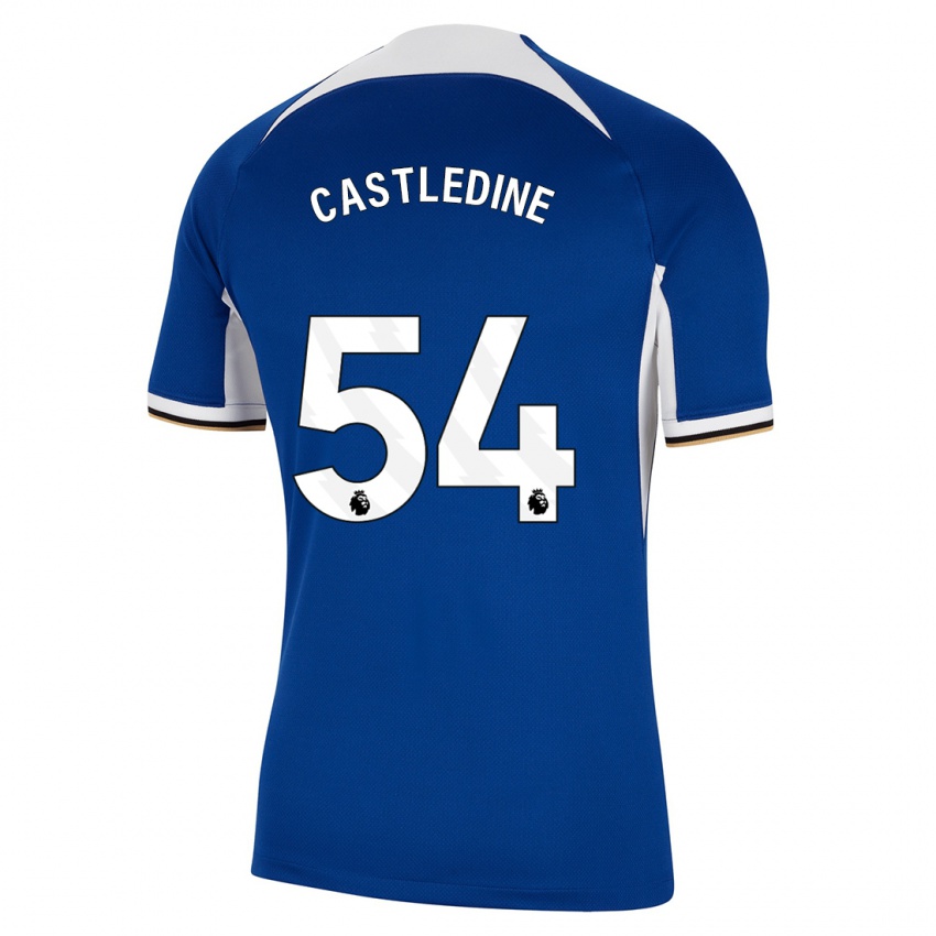 Kinder Leo Castledine #54 Blau Heimtrikot Trikot 2023/24 T-Shirt