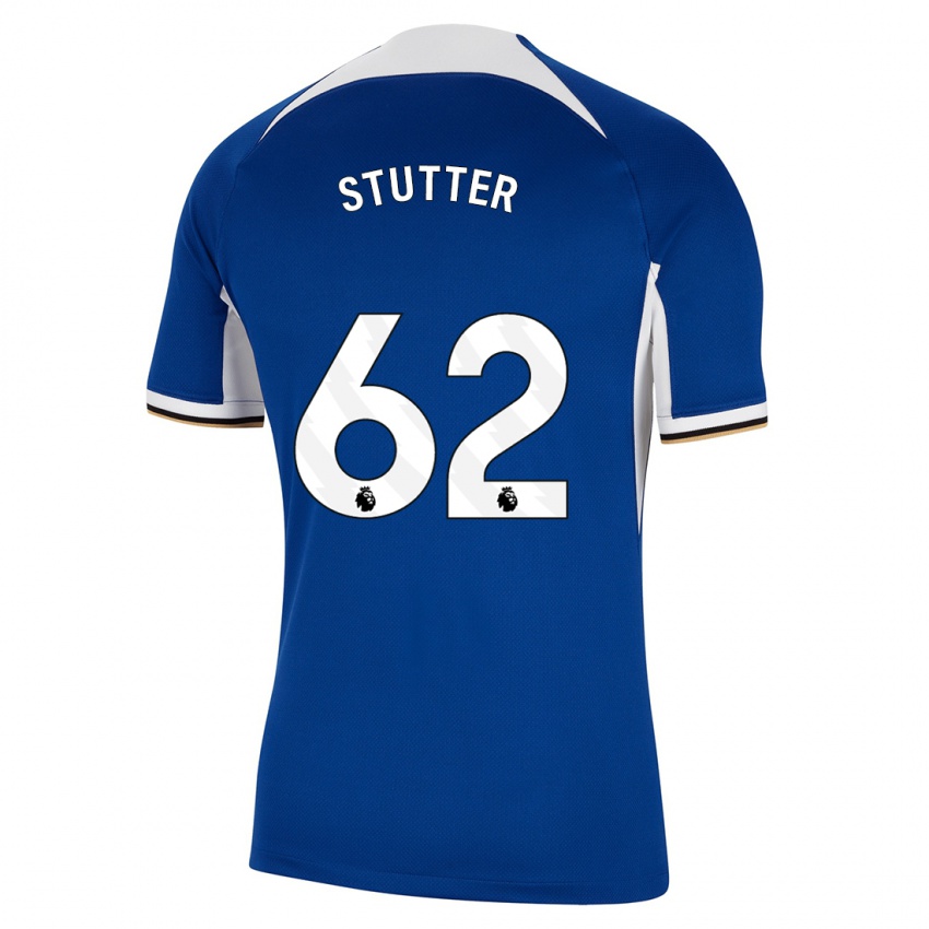 Kinder Ronnie Stutter #62 Blau Heimtrikot Trikot 2023/24 T-Shirt