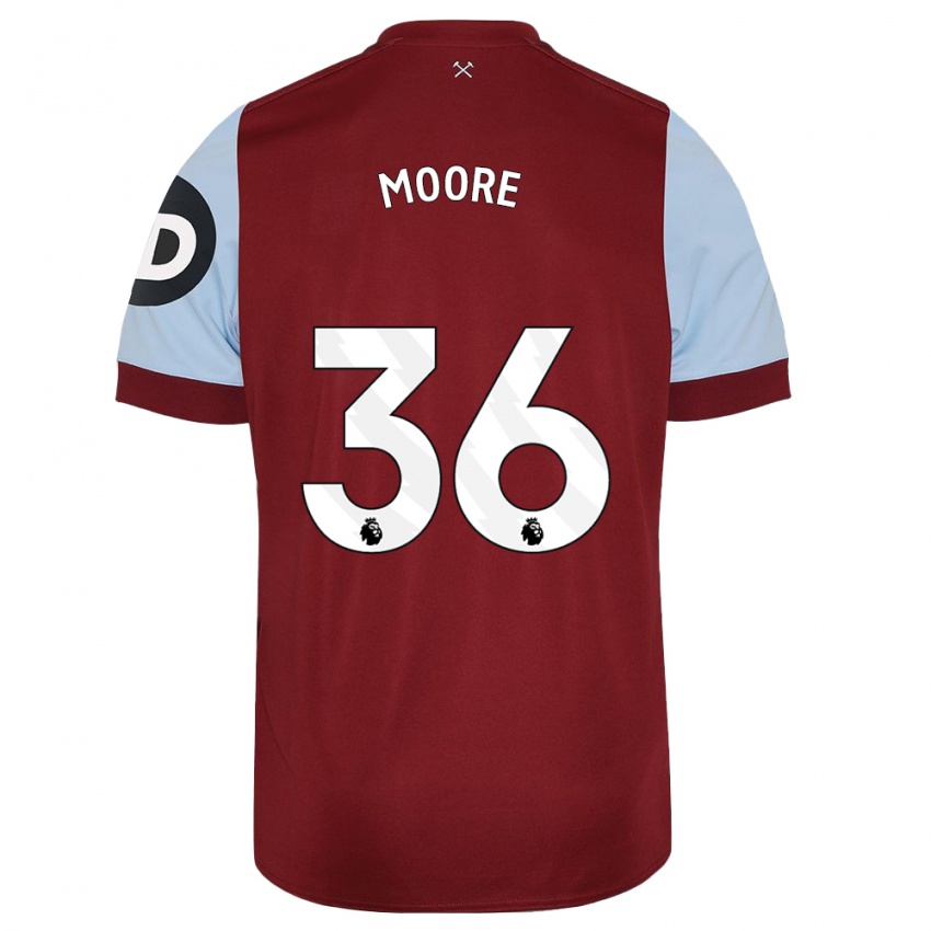 Kinder Sean Moore #36 Kastanienbraun Heimtrikot Trikot 2023/24 T-Shirt