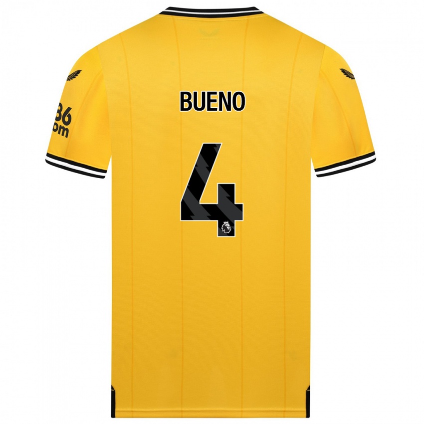 Kinder Santiago Bueno #4 Gelb Heimtrikot Trikot 2023/24 T-Shirt
