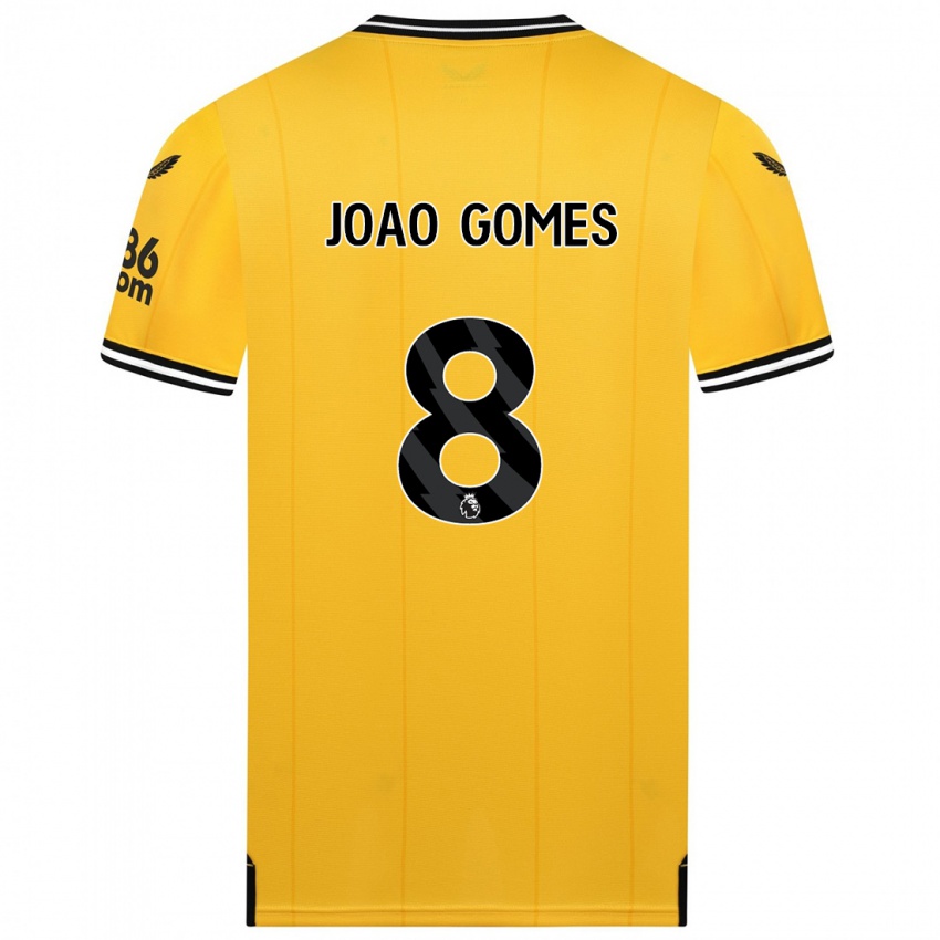 Kinder Joao Gomes #8 Gelb Heimtrikot Trikot 2023/24 T-Shirt