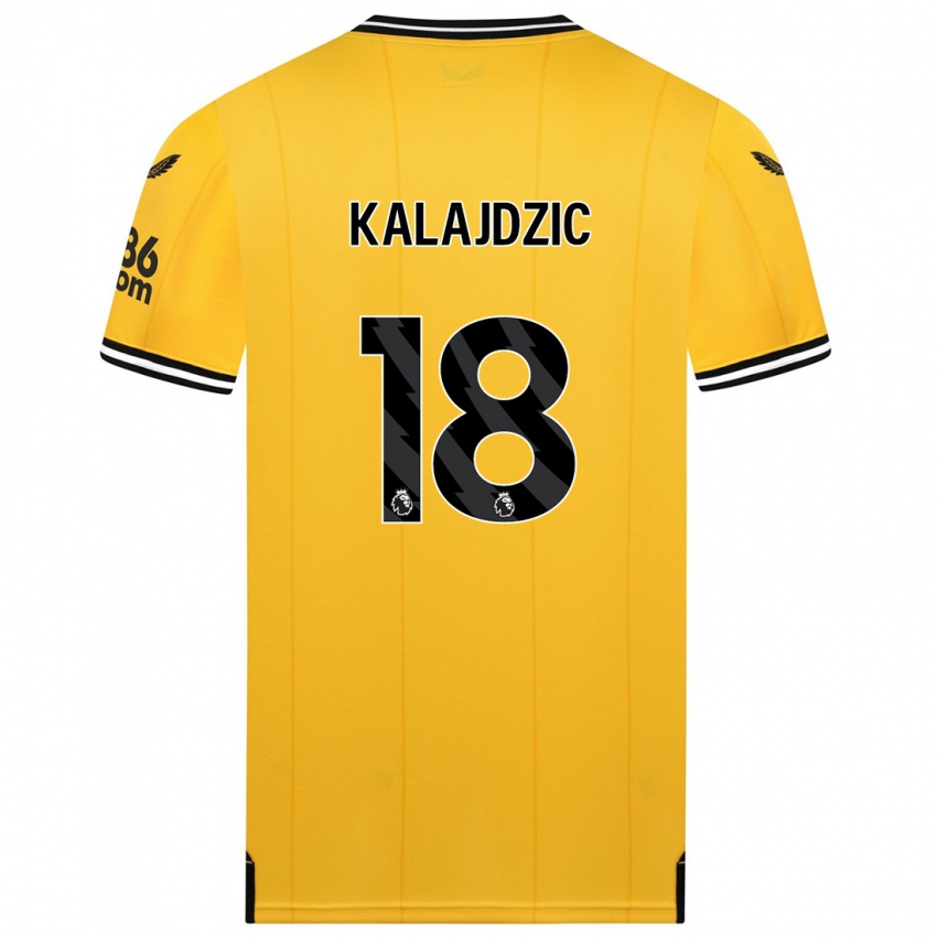 Kinder Sasa Kalajdzic #18 Gelb Heimtrikot Trikot 2023/24 T-Shirt