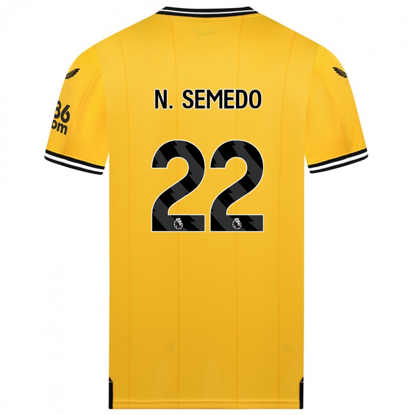 Kinder Nelson Semedo #22 Gelb Heimtrikot Trikot 2023/24 T-Shirt