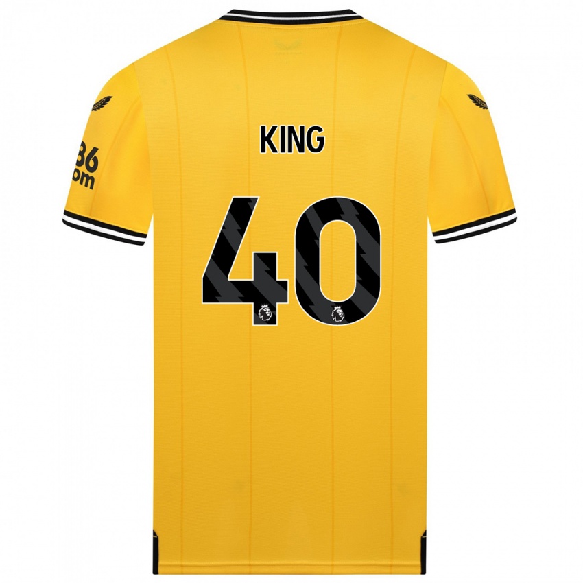 Kinder Tom King #40 Gelb Heimtrikot Trikot 2023/24 T-Shirt