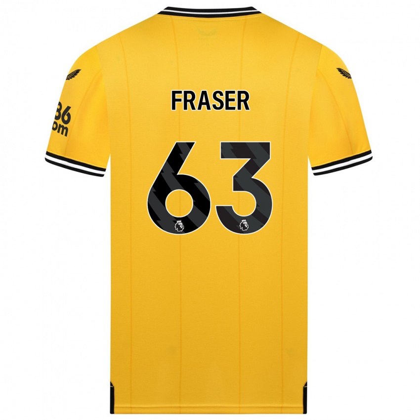 Kinder Nathan Fraser #63 Gelb Heimtrikot Trikot 2023/24 T-Shirt