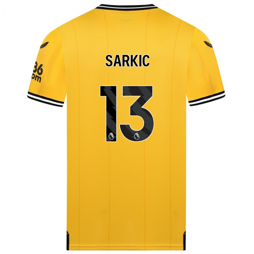 Kinder Matija Sarkic #13 Gelb Heimtrikot Trikot 2023/24 T-Shirt