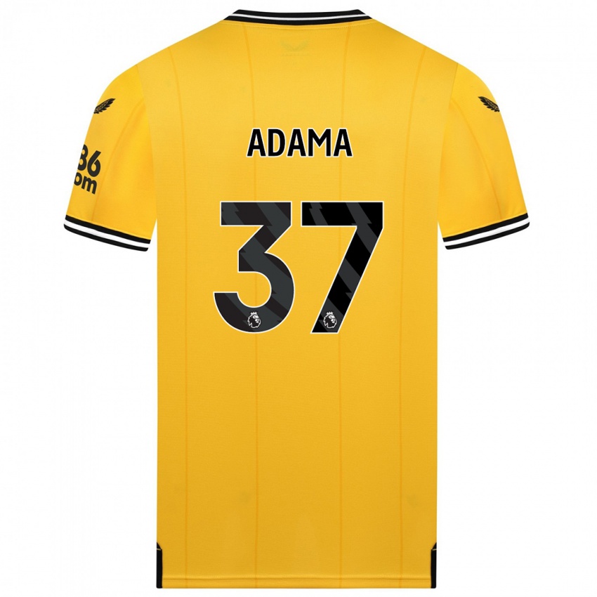 Kinder Adama Traore #37 Gelb Heimtrikot Trikot 2023/24 T-Shirt