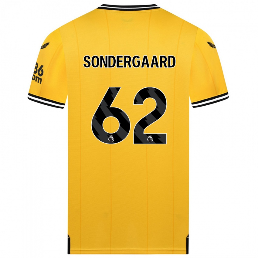 Kinder Andreas Sondergaard #62 Gelb Heimtrikot Trikot 2023/24 T-Shirt