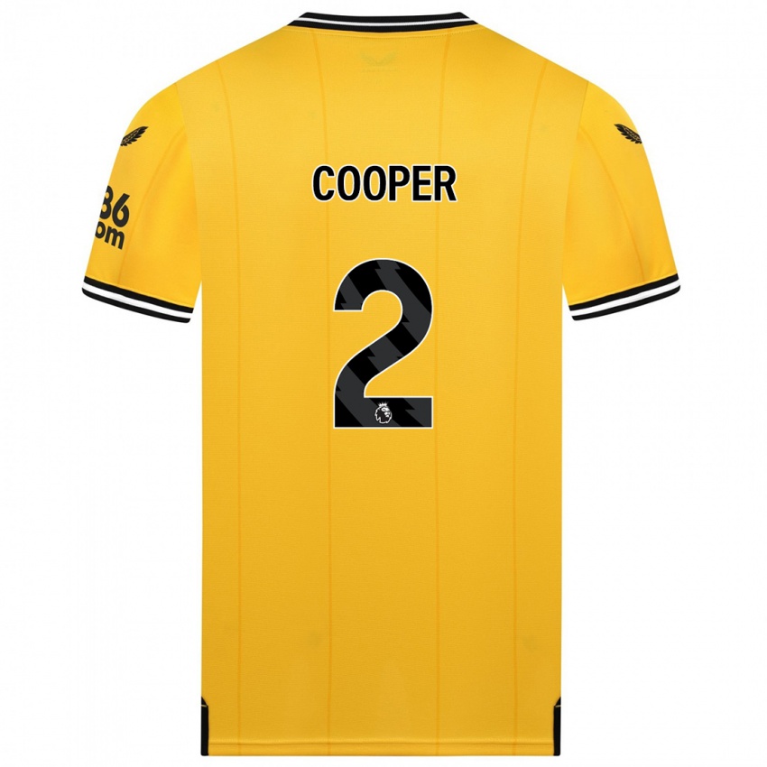 Kinder Laura Cooper #2 Gelb Heimtrikot Trikot 2023/24 T-Shirt