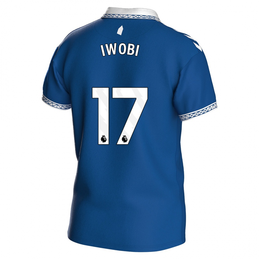 Kinder Alex Iwobi #17 Königsblau Heimtrikot Trikot 2023/24 T-Shirt