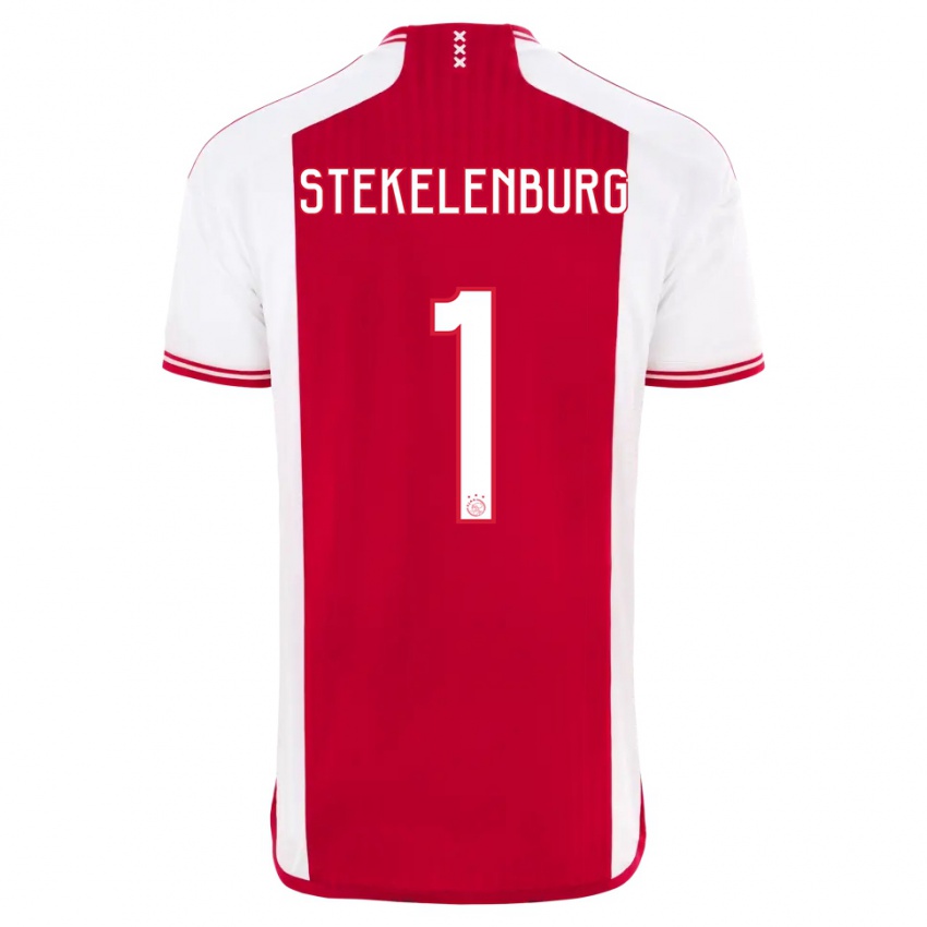 Kinder Maarten Stekelenburg #1 Rot-Weiss Heimtrikot Trikot 2023/24 T-Shirt