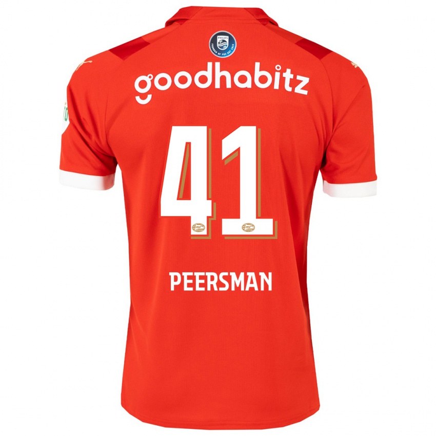 Kinder Kjell Peersman #41 Rot Heimtrikot Trikot 2023/24 T-Shirt