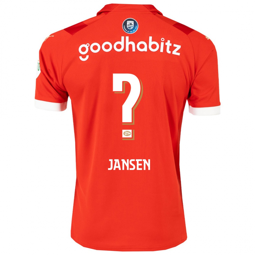 Kinder Koen Jansen #0 Rot Heimtrikot Trikot 2023/24 T-Shirt