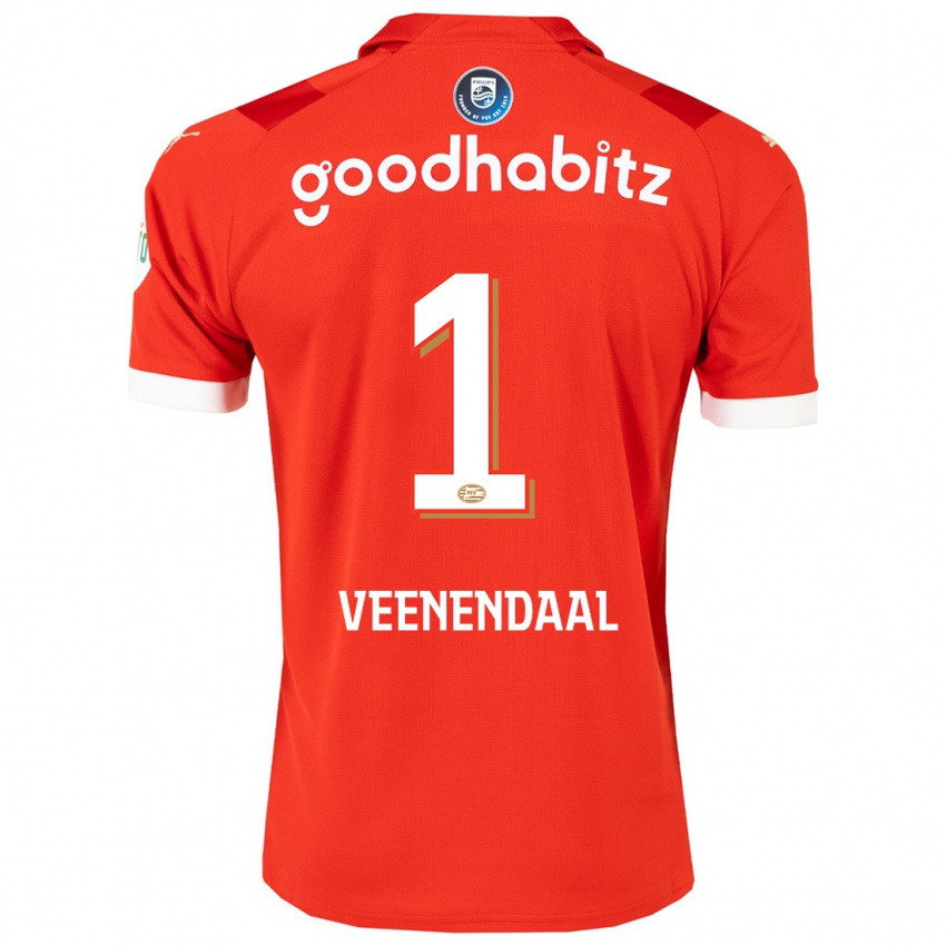 Kinder Sari Van Veenendaal #1 Rot Heimtrikot Trikot 2023/24 T-Shirt