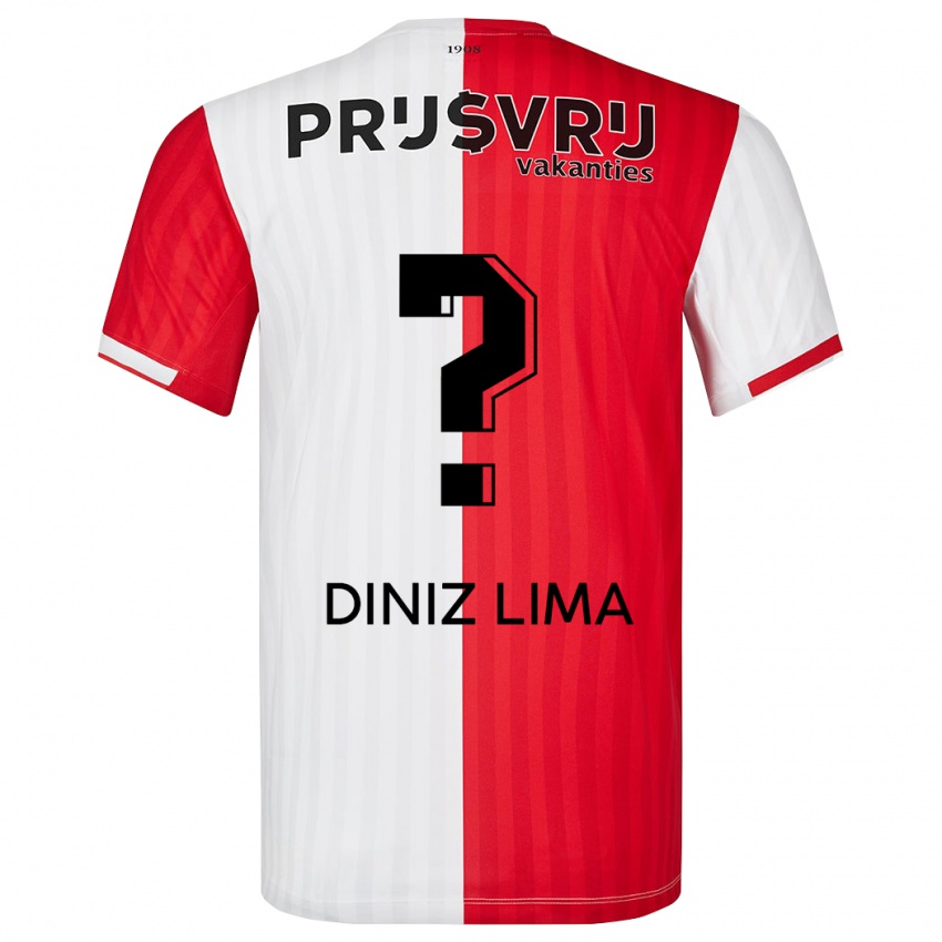 Kinder Lucas Diniz Lima #0 Rot-Weiss Heimtrikot Trikot 2023/24 T-Shirt