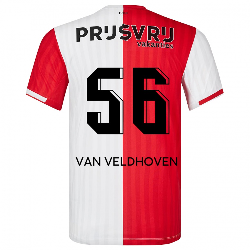 Kinder Kars Van Veldhoven #56 Rot-Weiss Heimtrikot Trikot 2023/24 T-Shirt