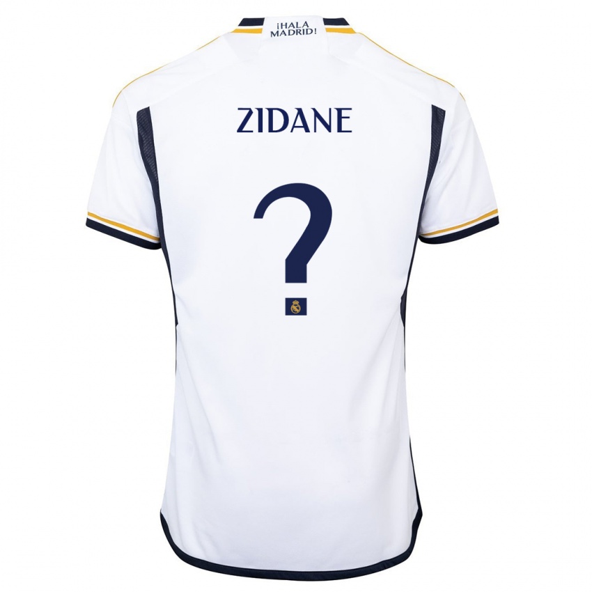 Kinder Elyaz Zidane #0 Weiß Heimtrikot Trikot 2023/24 T-Shirt