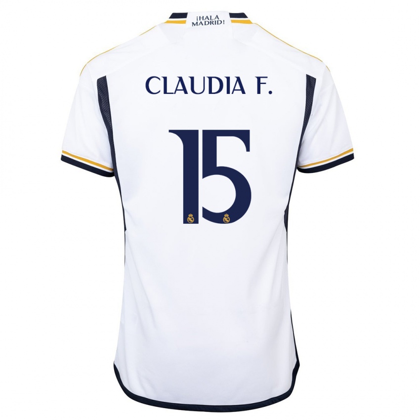 Kinder Claudia Florentino #15 Weiß Heimtrikot Trikot 2023/24 T-Shirt
