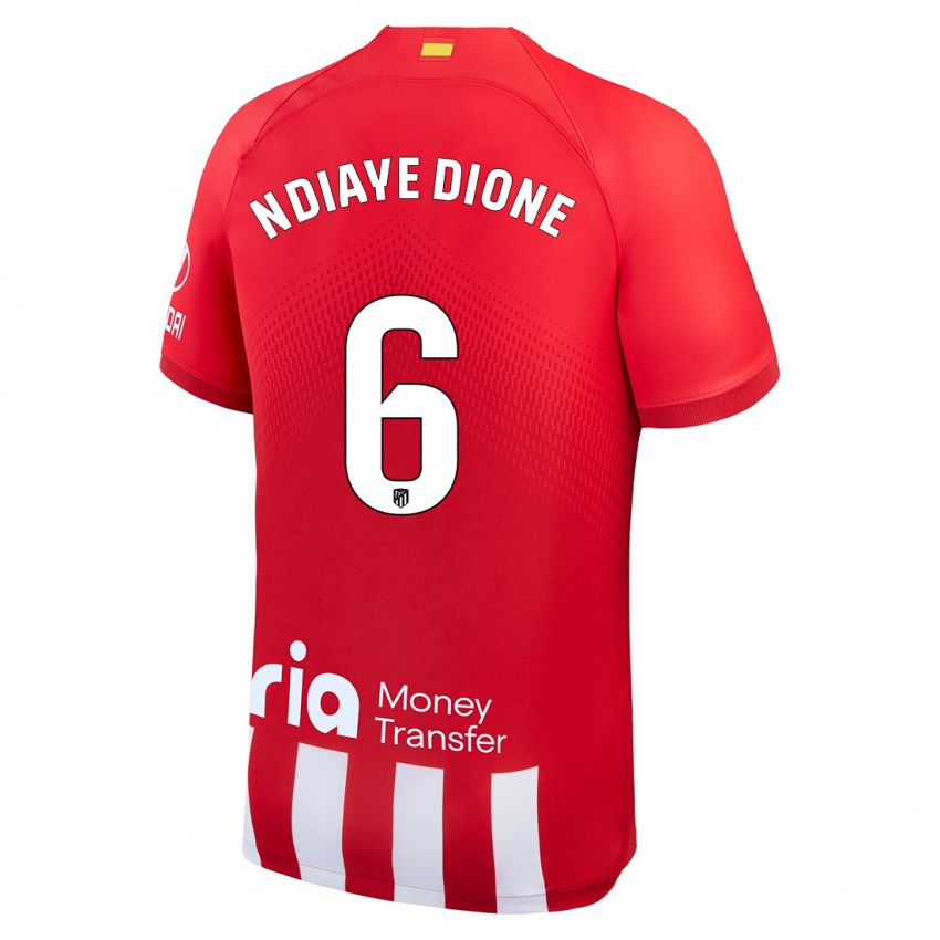Kinder Assane Ndiaye Dione #6 Rot-Weiss Heimtrikot Trikot 2023/24 T-Shirt