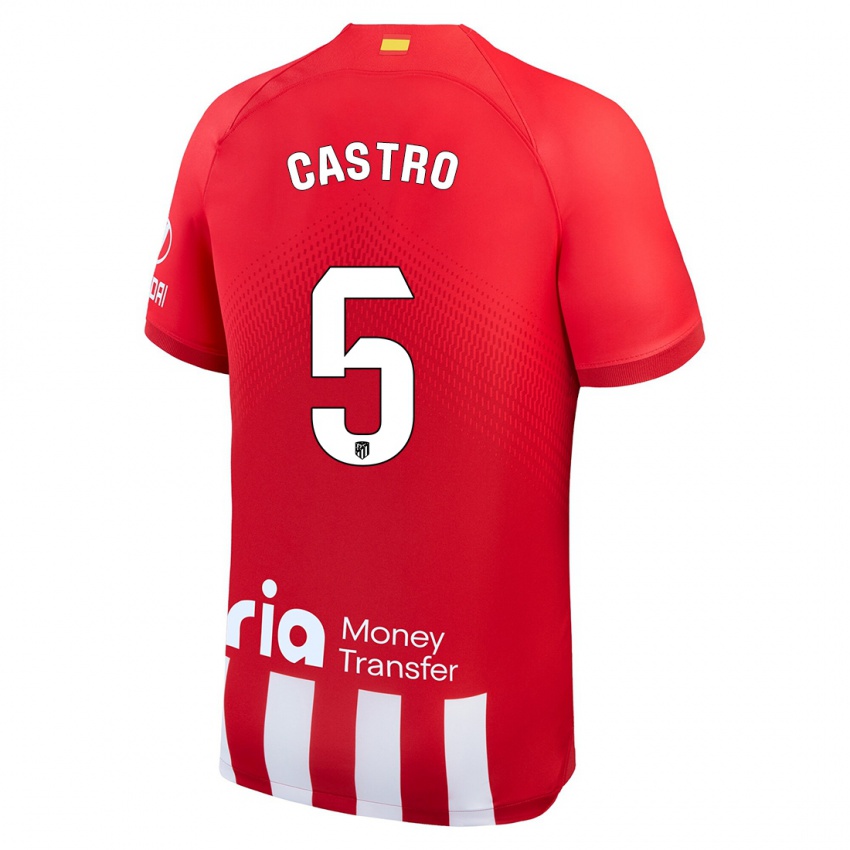 Kinder Oscar Castro #5 Rot-Weiss Heimtrikot Trikot 2023/24 T-Shirt