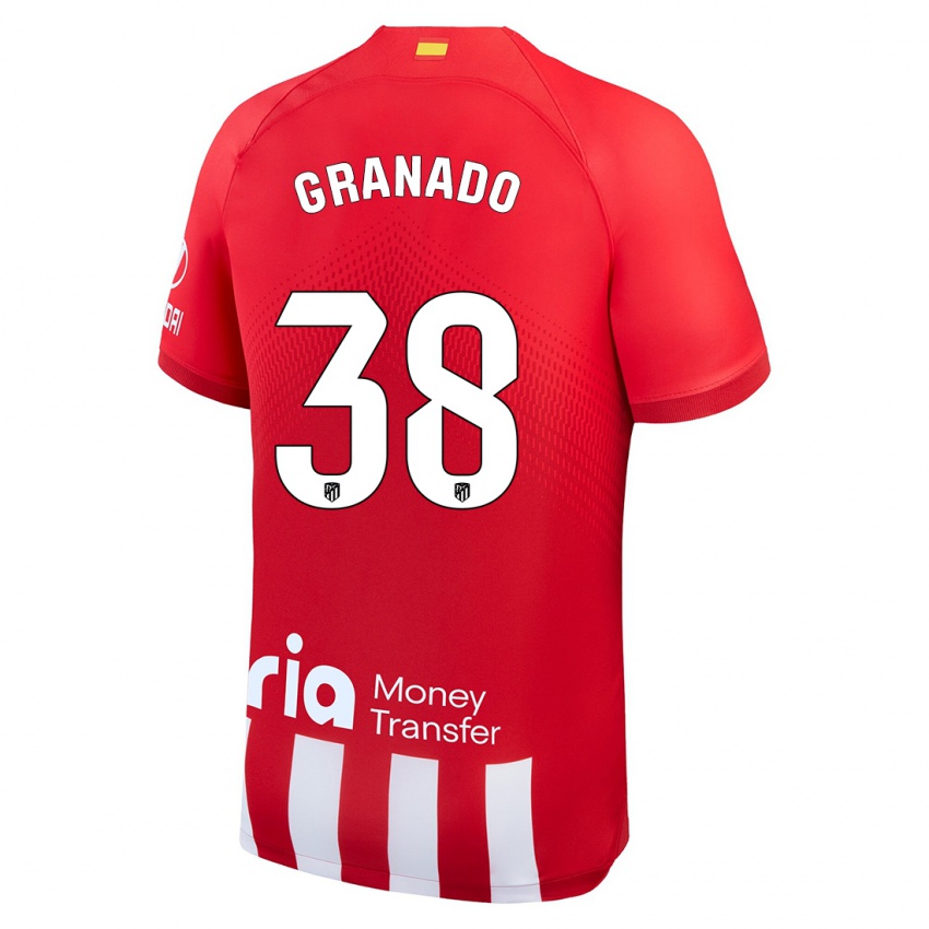 Kinder Adrian Granado #38 Rot-Weiss Heimtrikot Trikot 2023/24 T-Shirt