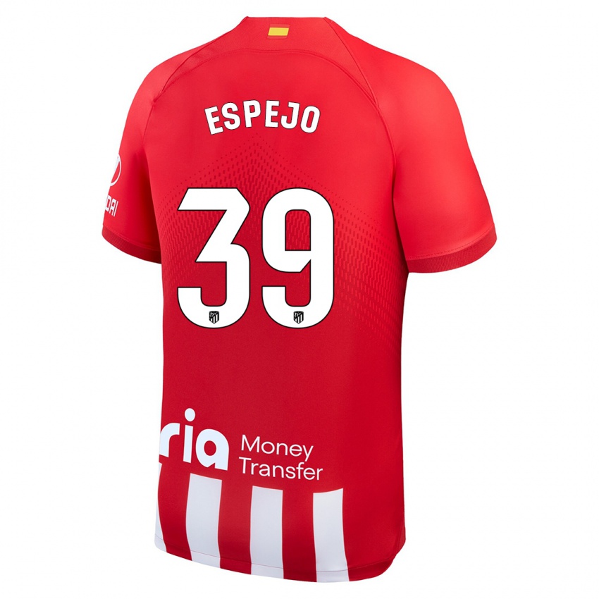 Kinder Diego Espejo #39 Rot-Weiss Heimtrikot Trikot 2023/24 T-Shirt