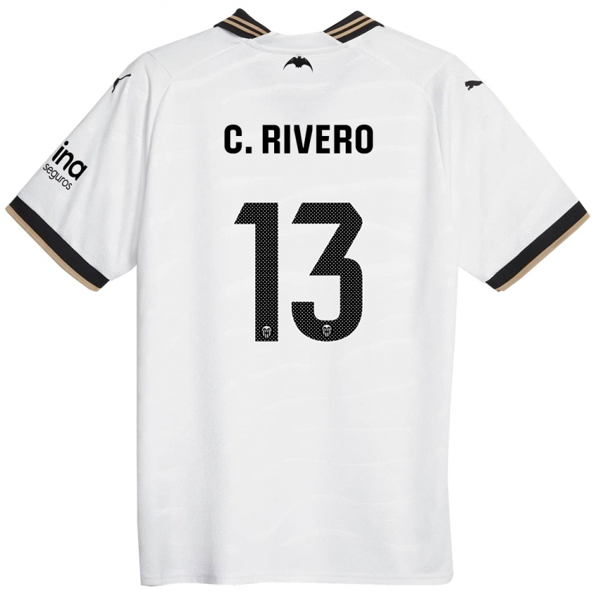 Kinder Cristian Rivero #13 Weiß Heimtrikot Trikot 2023/24 T-Shirt