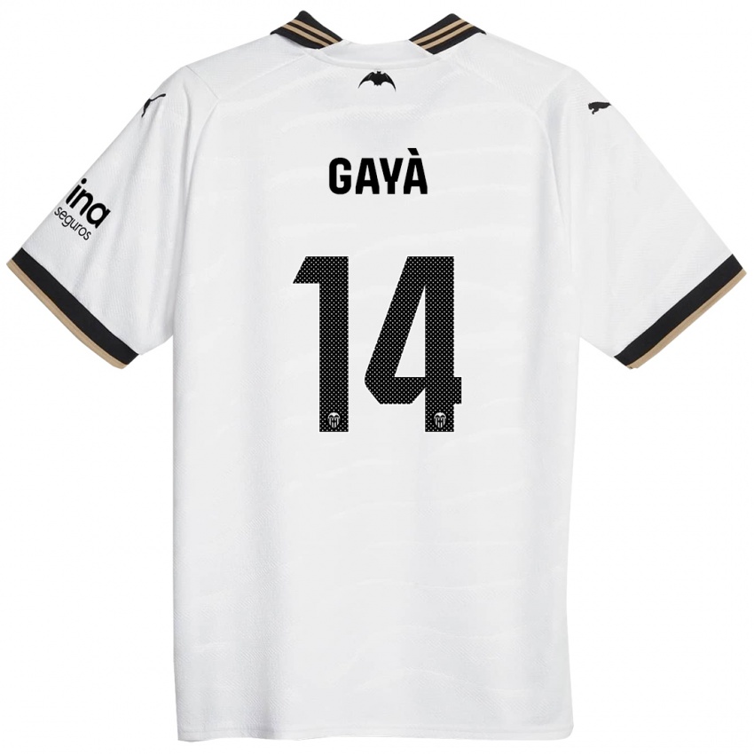 Kinder Jose Gaya #14 Weiß Heimtrikot Trikot 2023/24 T-Shirt