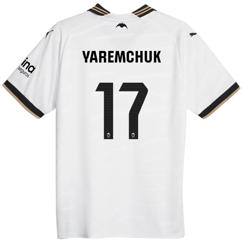 Kinder Roman Yaremchuk #17 Weiß Heimtrikot Trikot 2023/24 T-Shirt