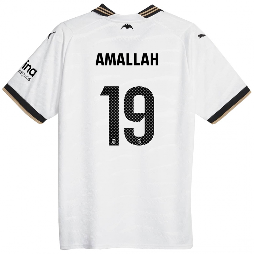 Kinder Selim Amallah #19 Weiß Heimtrikot Trikot 2023/24 T-Shirt