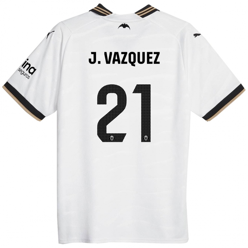 Kinder Jesús Vázquez #21 Weiß Heimtrikot Trikot 2023/24 T-Shirt