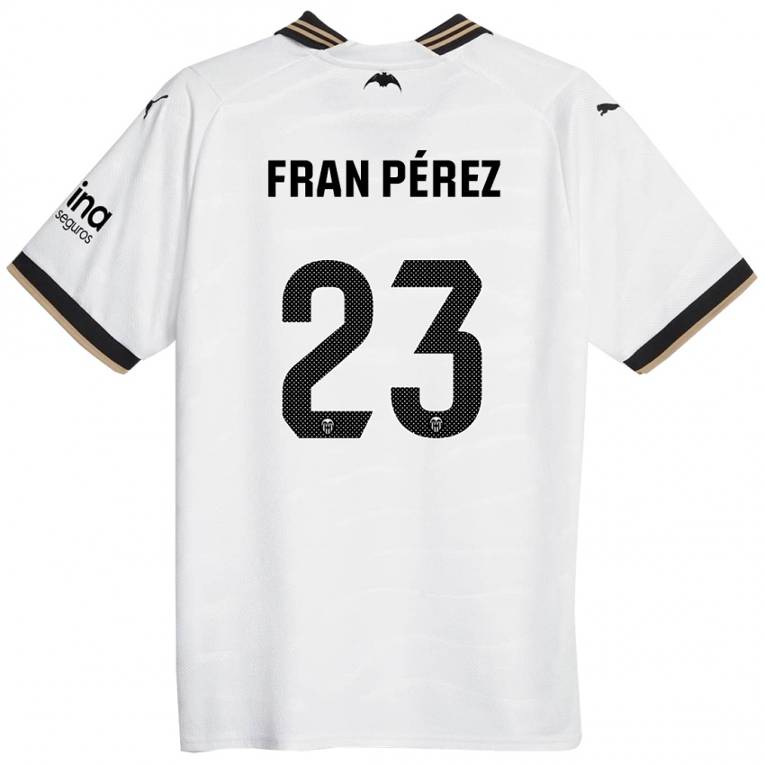Kinder Fran Pérez #23 Weiß Heimtrikot Trikot 2023/24 T-Shirt