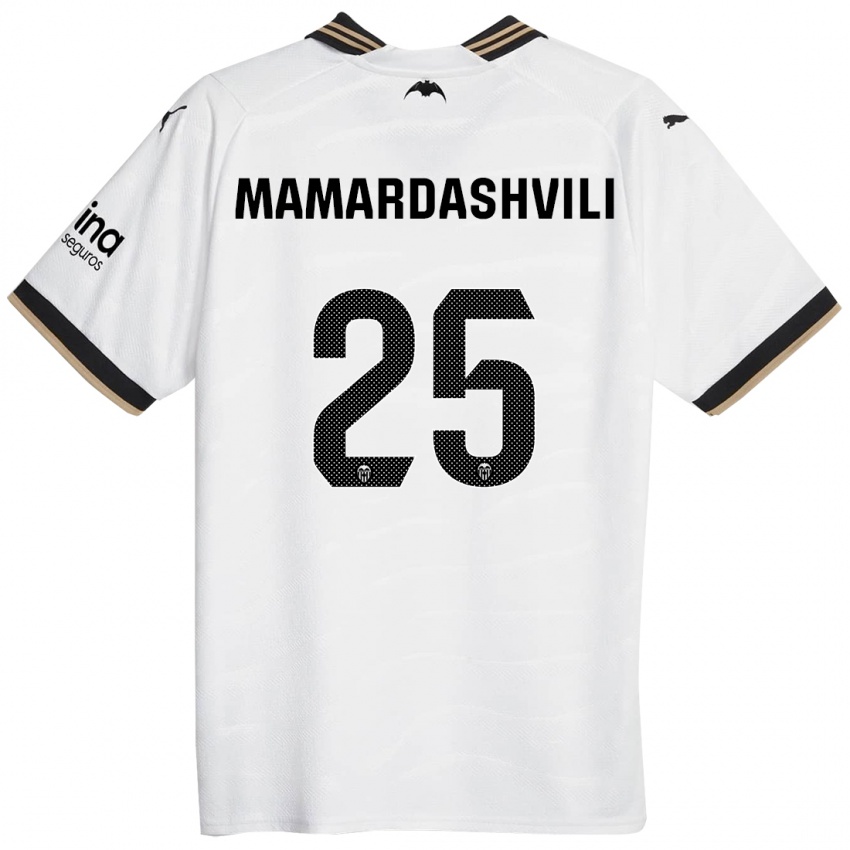 Kinder Giorgi Mamardashvili #25 Weiß Heimtrikot Trikot 2023/24 T-Shirt