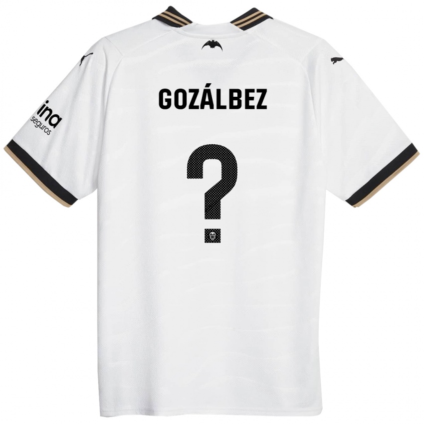 Kinder Pablo Gozálbez #0 Weiß Heimtrikot Trikot 2023/24 T-Shirt