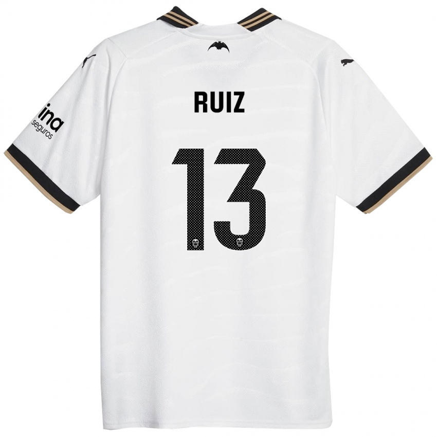 Kinder Nil Ruiz #13 Weiß Heimtrikot Trikot 2023/24 T-Shirt