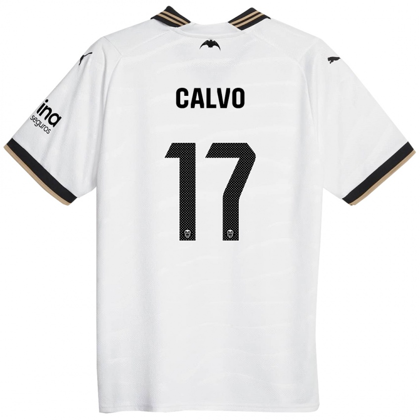 Kinder Borja Calvo #17 Weiß Heimtrikot Trikot 2023/24 T-Shirt