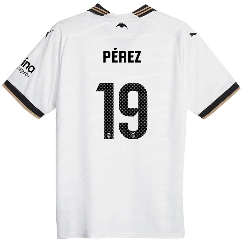 Kinder Joselu Pérez #19 Weiß Heimtrikot Trikot 2023/24 T-Shirt