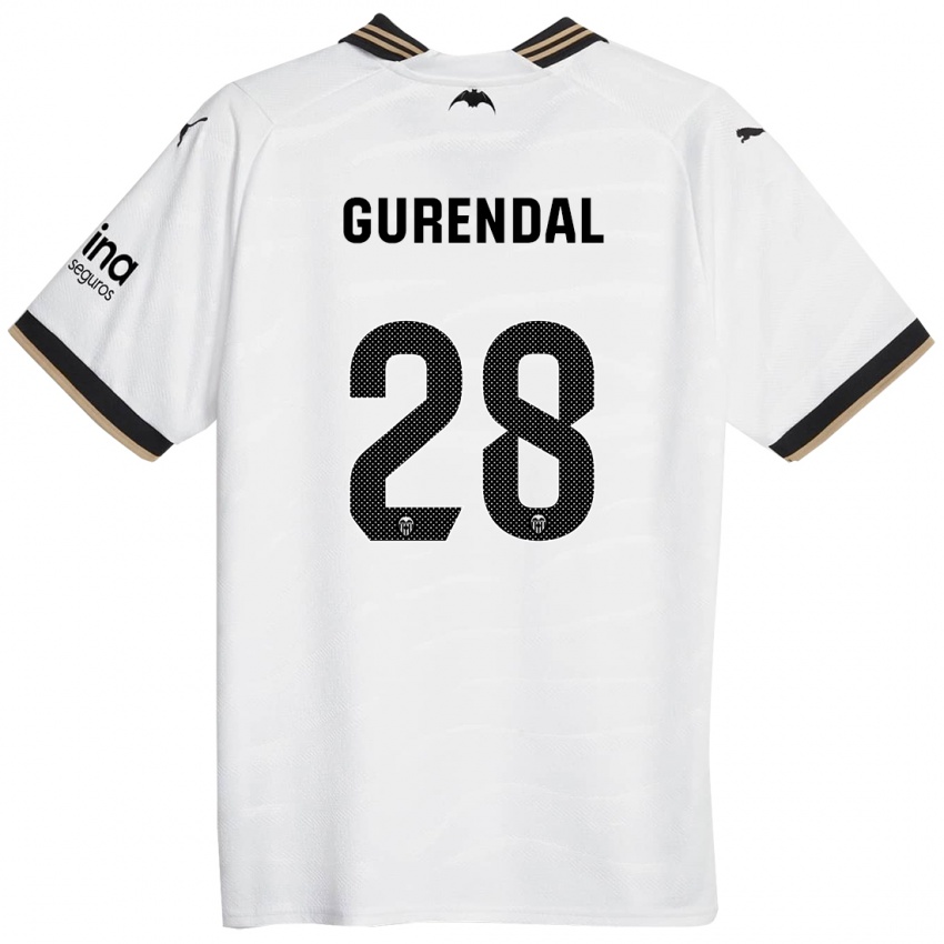 Kinder Alexander Gurendal #28 Weiß Heimtrikot Trikot 2023/24 T-Shirt