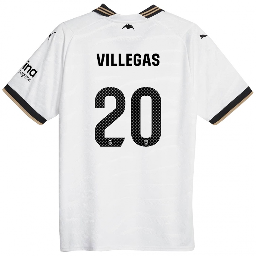 Kinder Noelia Villegas #20 Weiß Heimtrikot Trikot 2023/24 T-Shirt