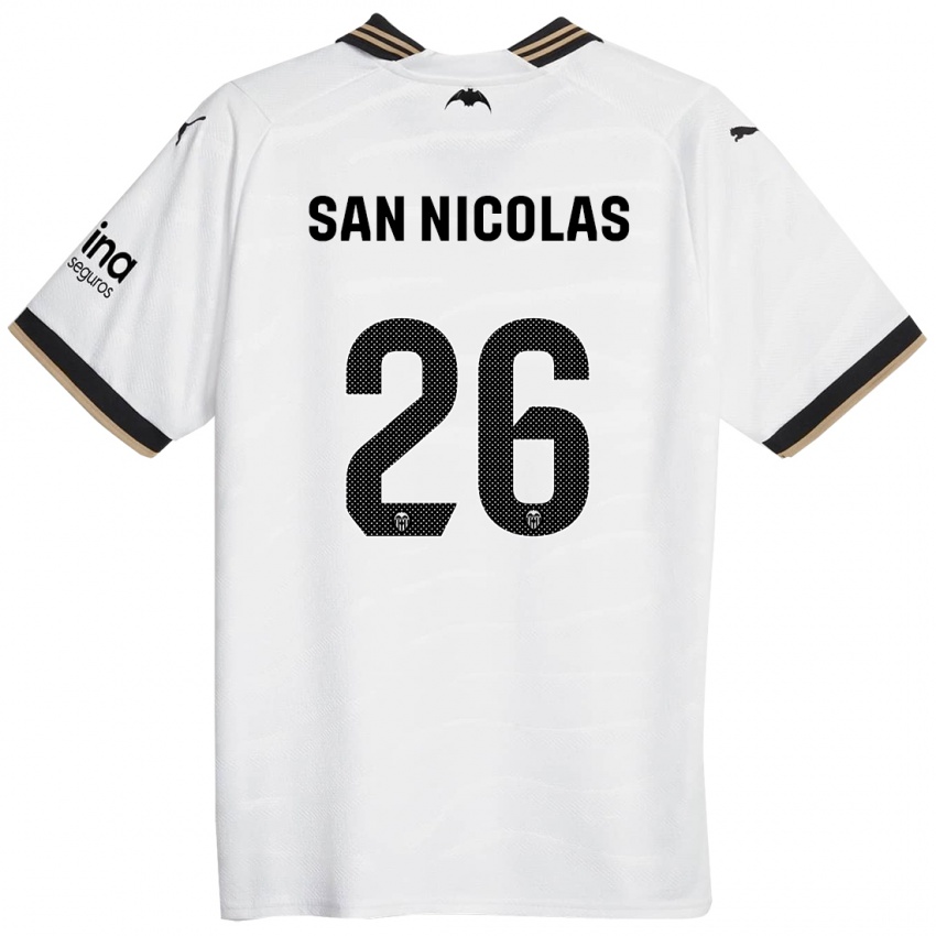 Kinder Olga San Nicolas #26 Weiß Heimtrikot Trikot 2023/24 T-Shirt