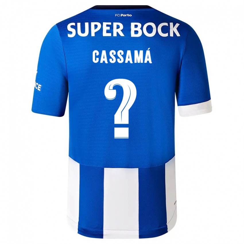 Kinder Adramane Cassamá #0 Blau Weiss Heimtrikot Trikot 2023/24 T-Shirt
